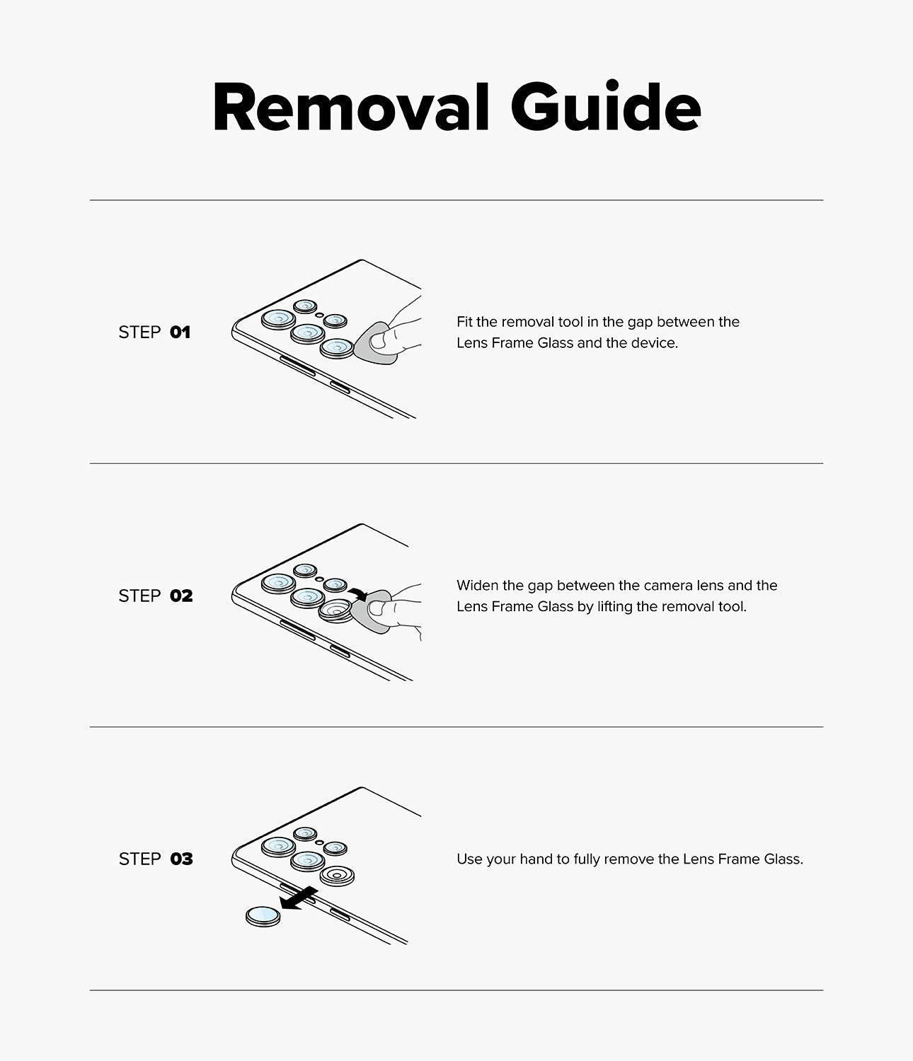 Galaxy Z Flip 7 Camera Lens Frame Glass 2 Pack by Ringke