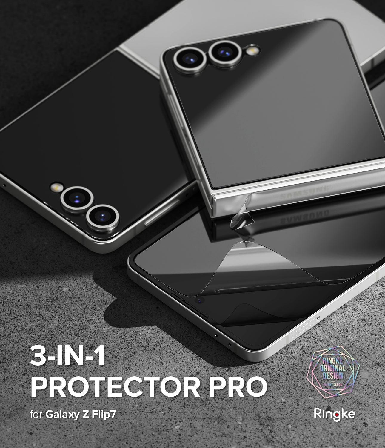 Galaxy Z Flip 7 3-in-1 Protector Pro Film + Hinge by Ringke