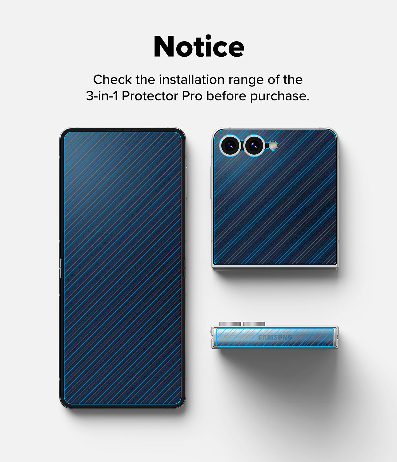 Galaxy Z Flip 7 3-in-1 Protector Pro Film + Hinge by Ringke