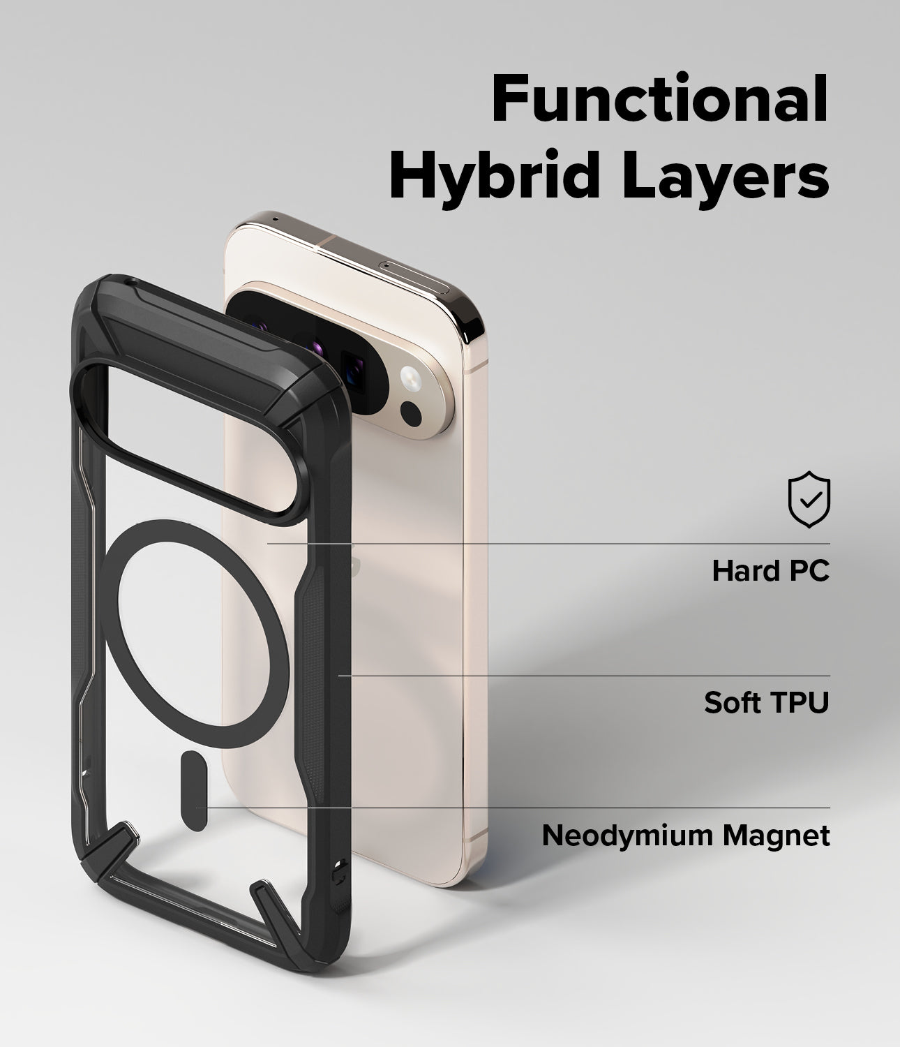 Pixel 10 / 10 Pro Case Fusion X Magnetic Black by Ringke