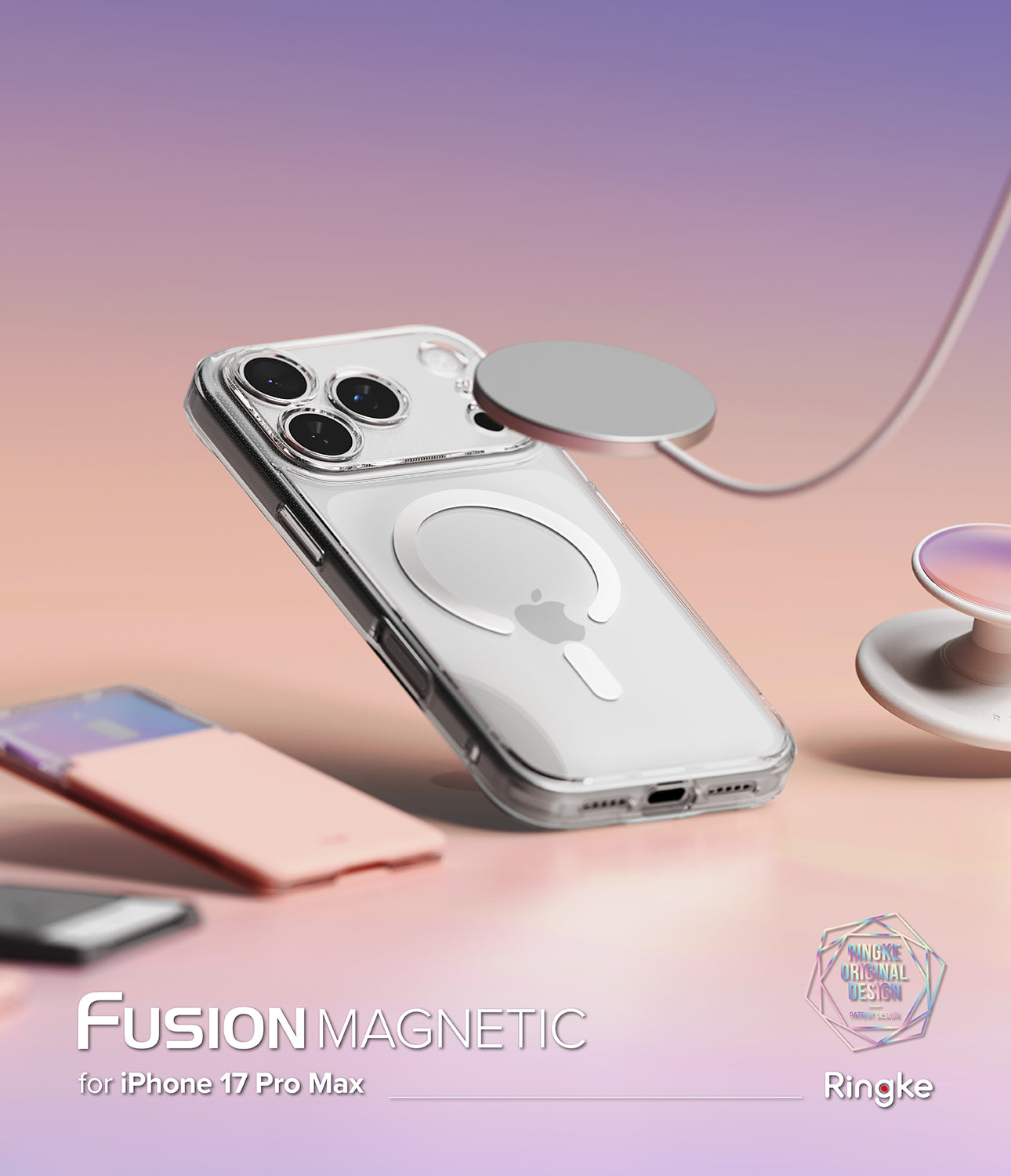 iPhone 17 Pro Max Case Fusion Magnetic Matte Clear by Ringke