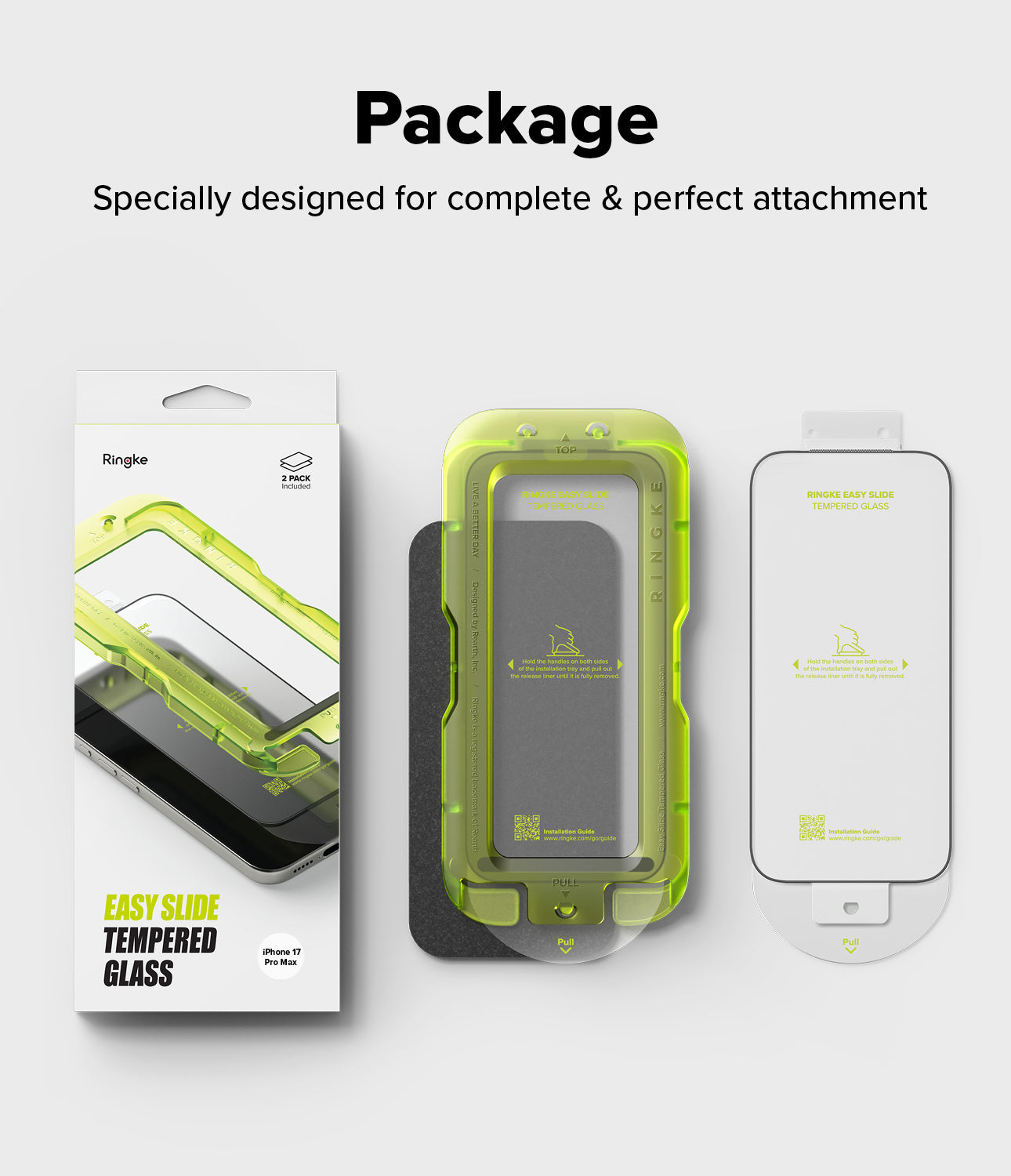 iPhone 17 Pro Max Easy Slide Tempered Glass 2 Pack by Ringke