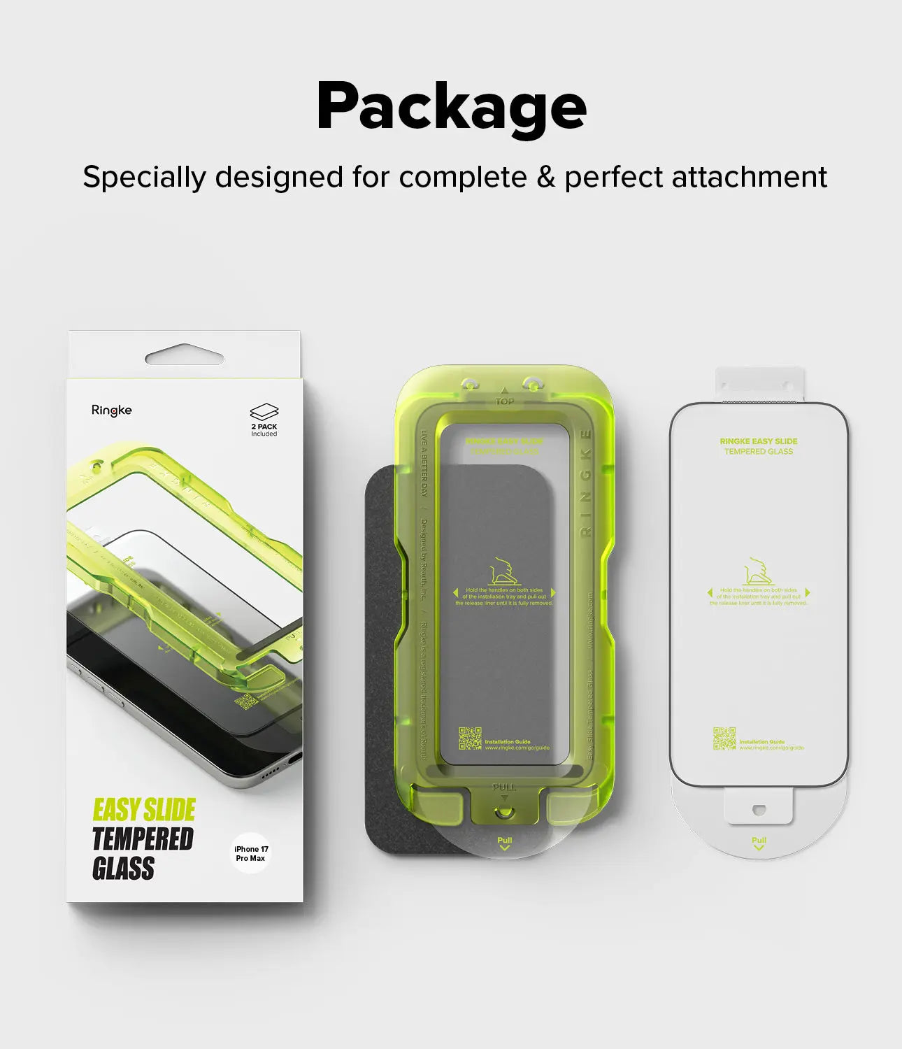 iPhone 17 Pro Max Easy Slide Tempered Glass 2 Pack by Ringke Ringke