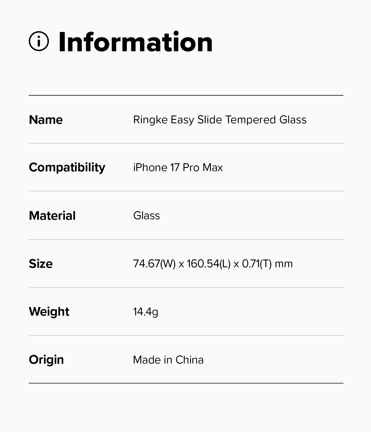 iPhone 17 Pro Max Easy Slide Tempered Glass 2 Pack by Ringke