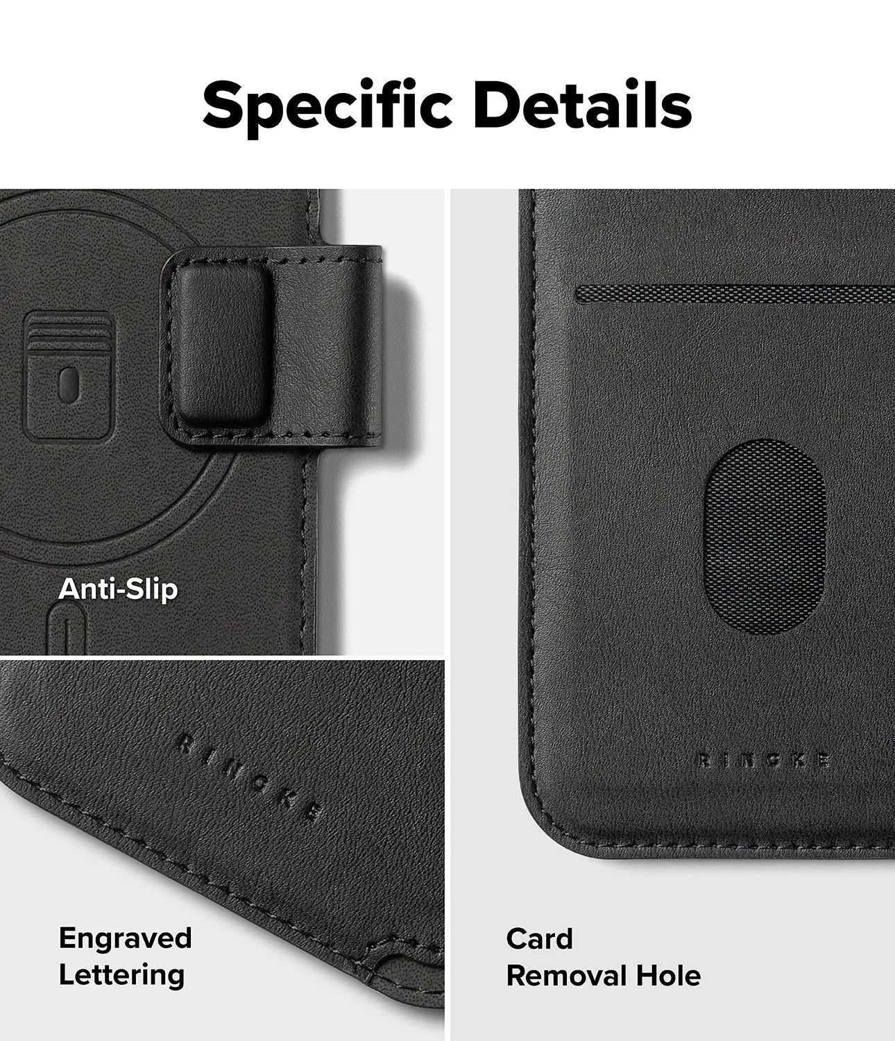 iPhone 17 Pro Case Folio Grip Wallet Magnetic Black by Ringke Ringke