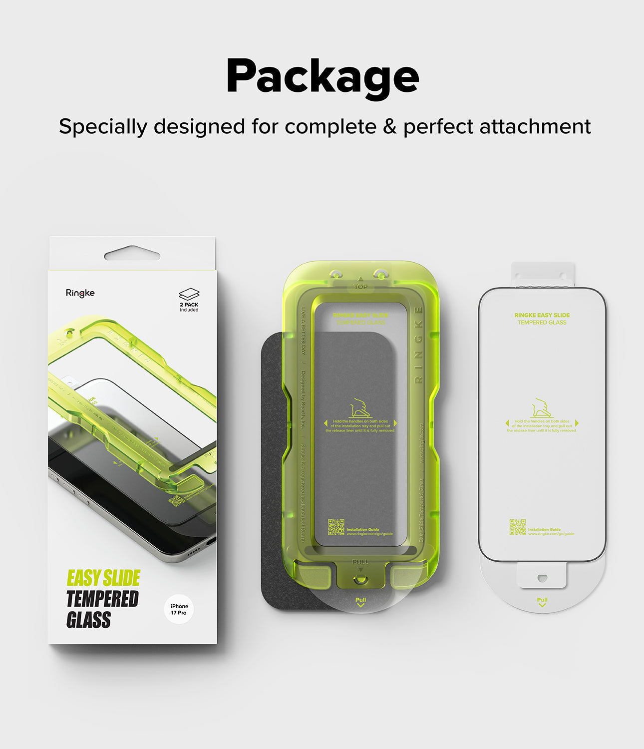 iPhone 17 Pro Easy Slide Tempered Glass 2 Pack by Ringke