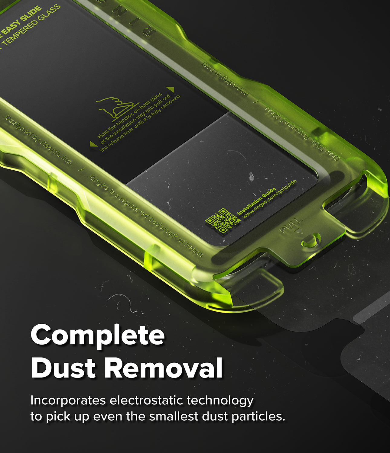 Custom-fit easy installation tool for the Ringke privacy glass.