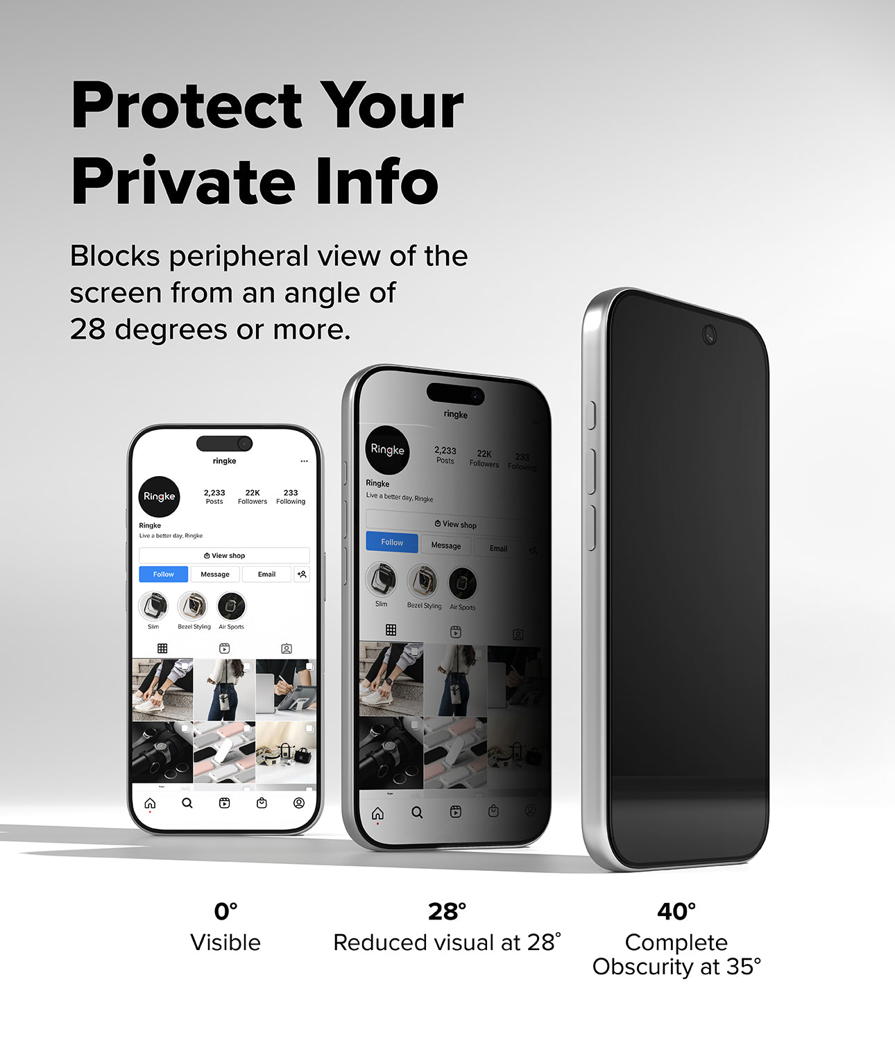 iPhone 17 Pro Easy Slide Privacy Glass 2 Pack by Ringke