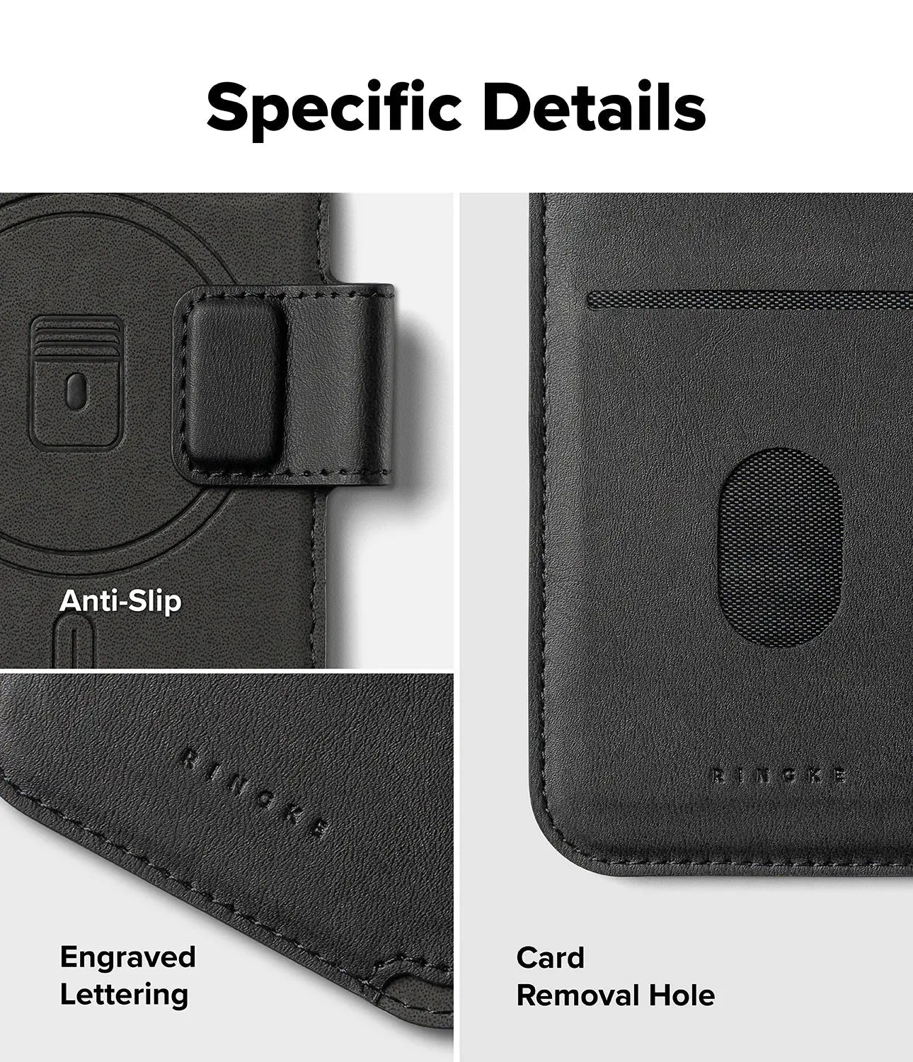 iPhone 17 Case Folio Grip Wallet Magnetic Black by Ringke Ringke
