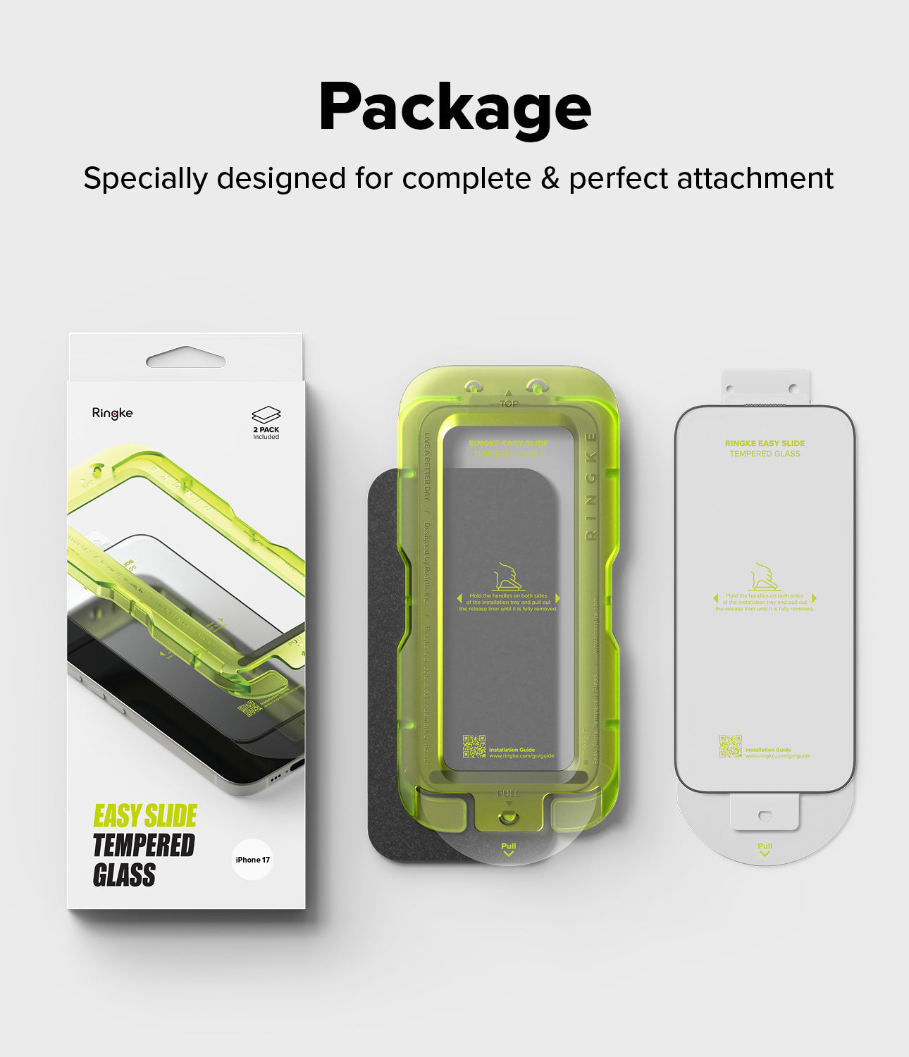 iPhone 17 Easy Slide Tempered Glass 2 Pack by Ringke