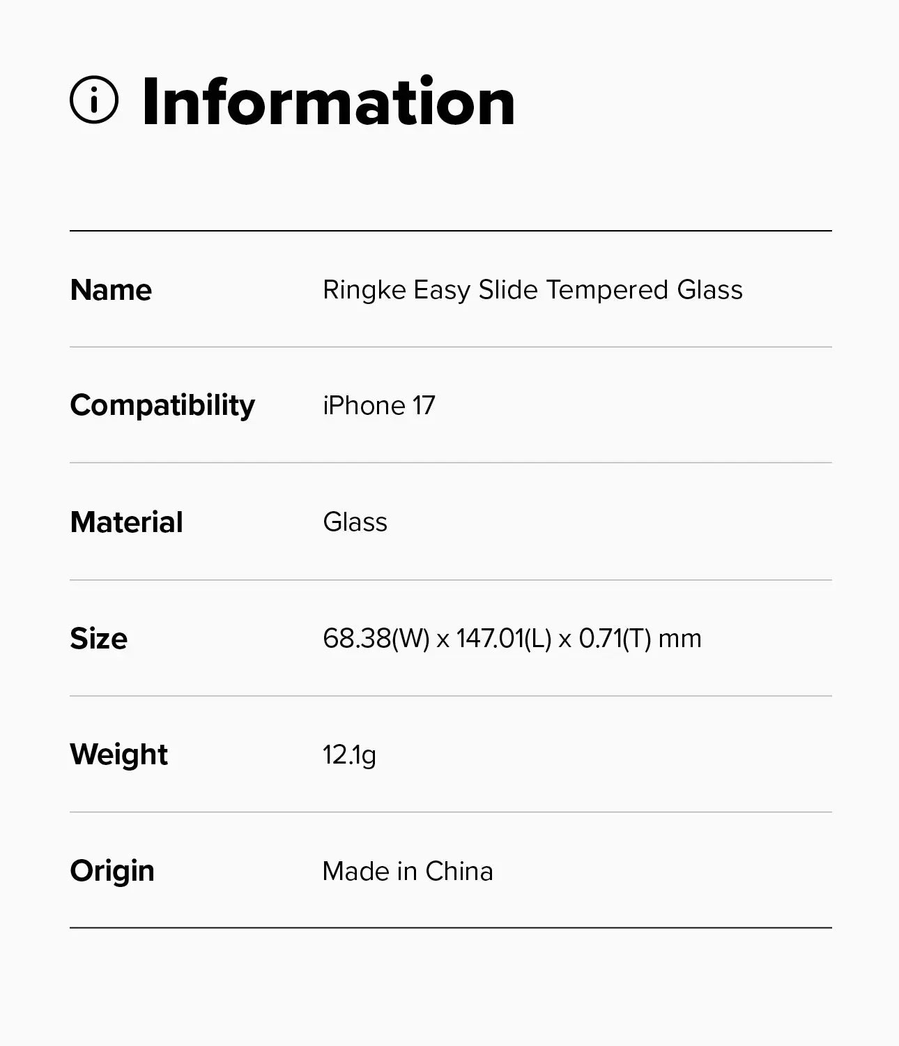 iPhone 17 Easy Slide Tempered Glass 2 Pack by Ringke Ringke