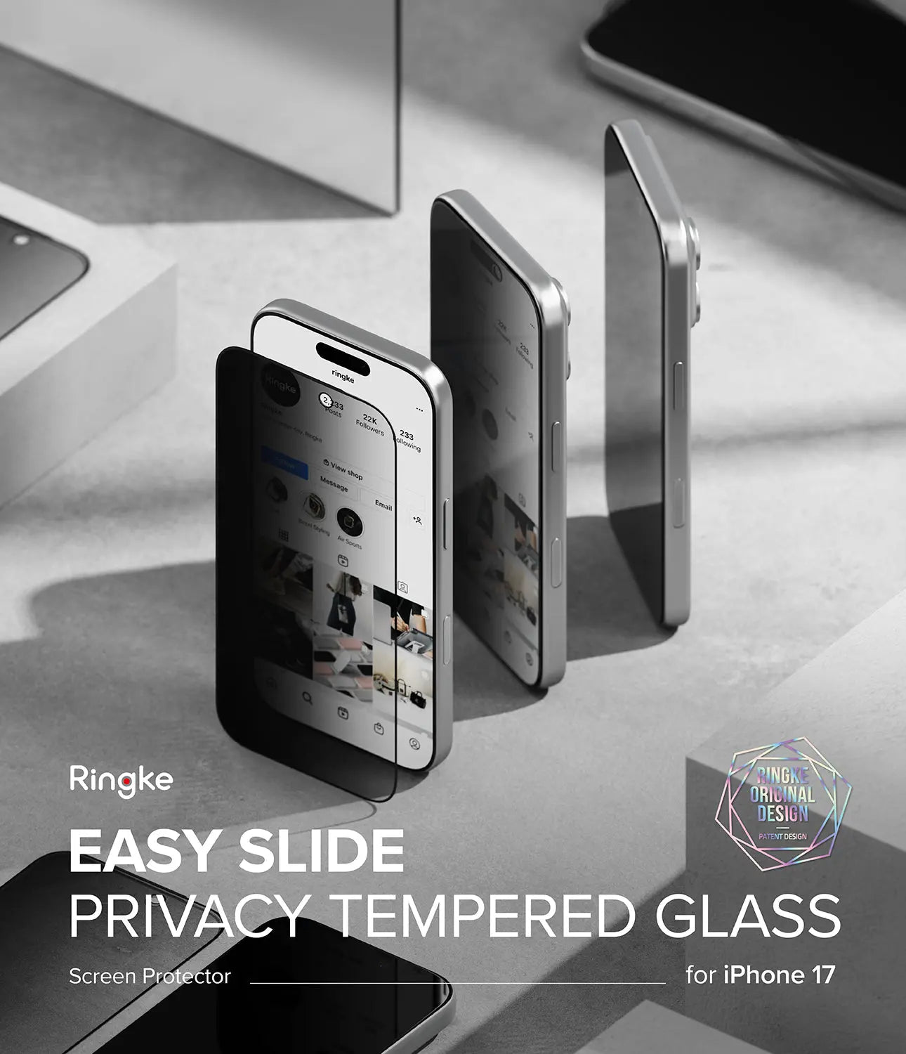iPhone 17 Easy Slide Privacy Glass 2 Pack by Ringke Ringke