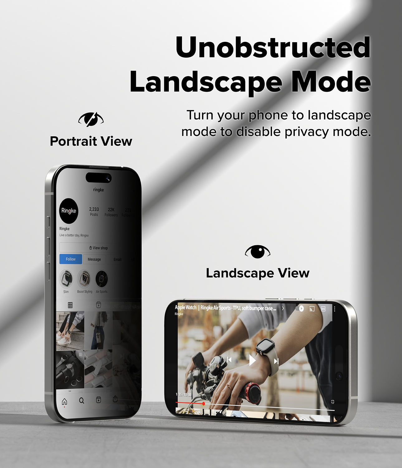 iPhone 17 Easy Slide Privacy Glass 2 Pack by Ringke