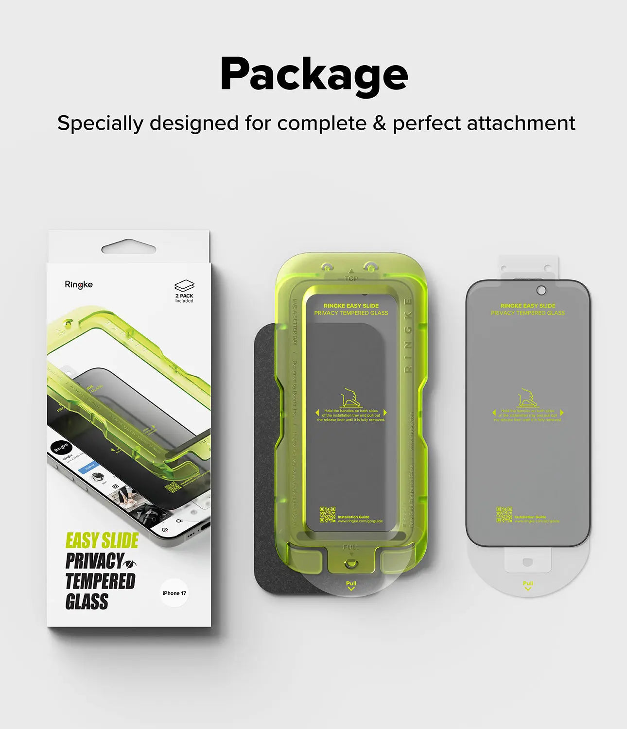 iPhone 17 Easy Slide Privacy Glass 2 Pack by Ringke Ringke