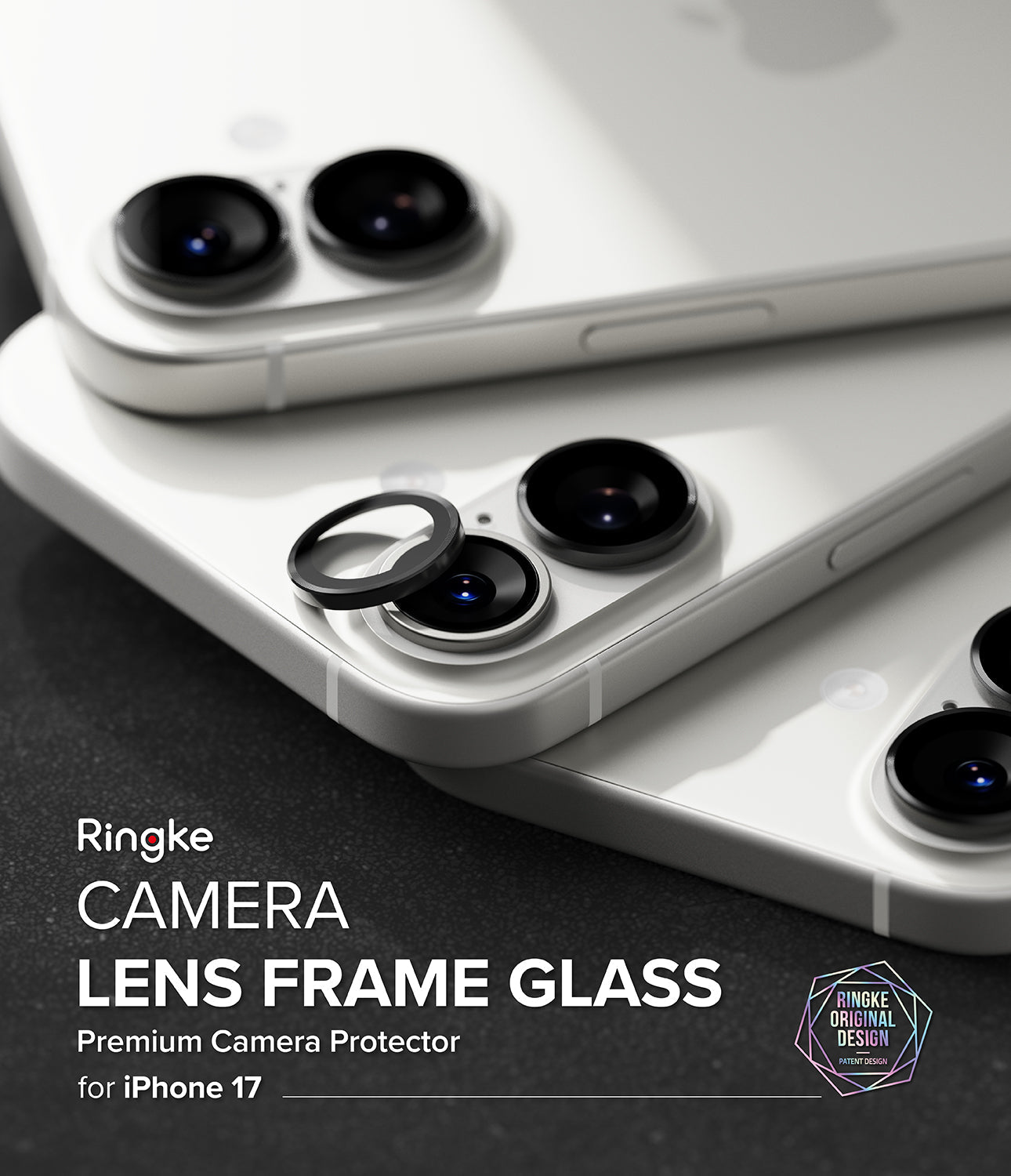 iPhone 17 Camera Lens Frame Glass 2 Pack by Ringke