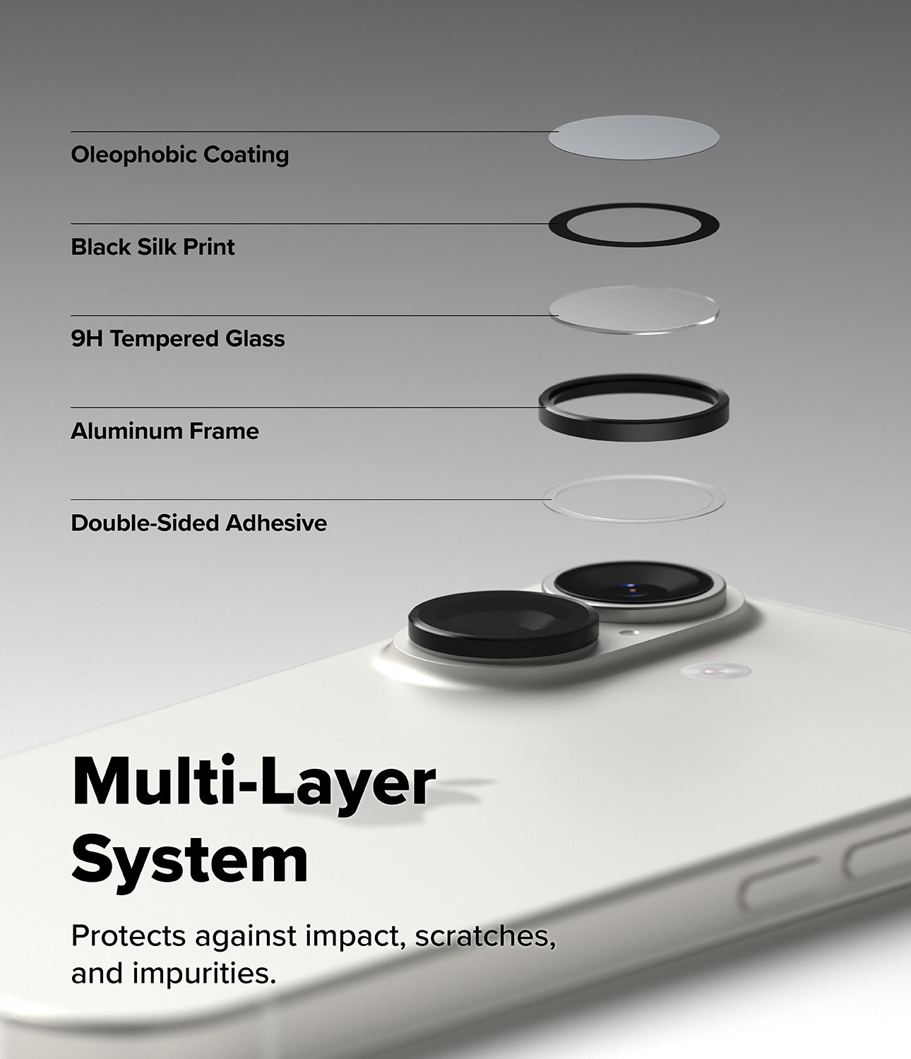 iPhone 17 Camera Lens Frame Glass 2 Pack by Ringke