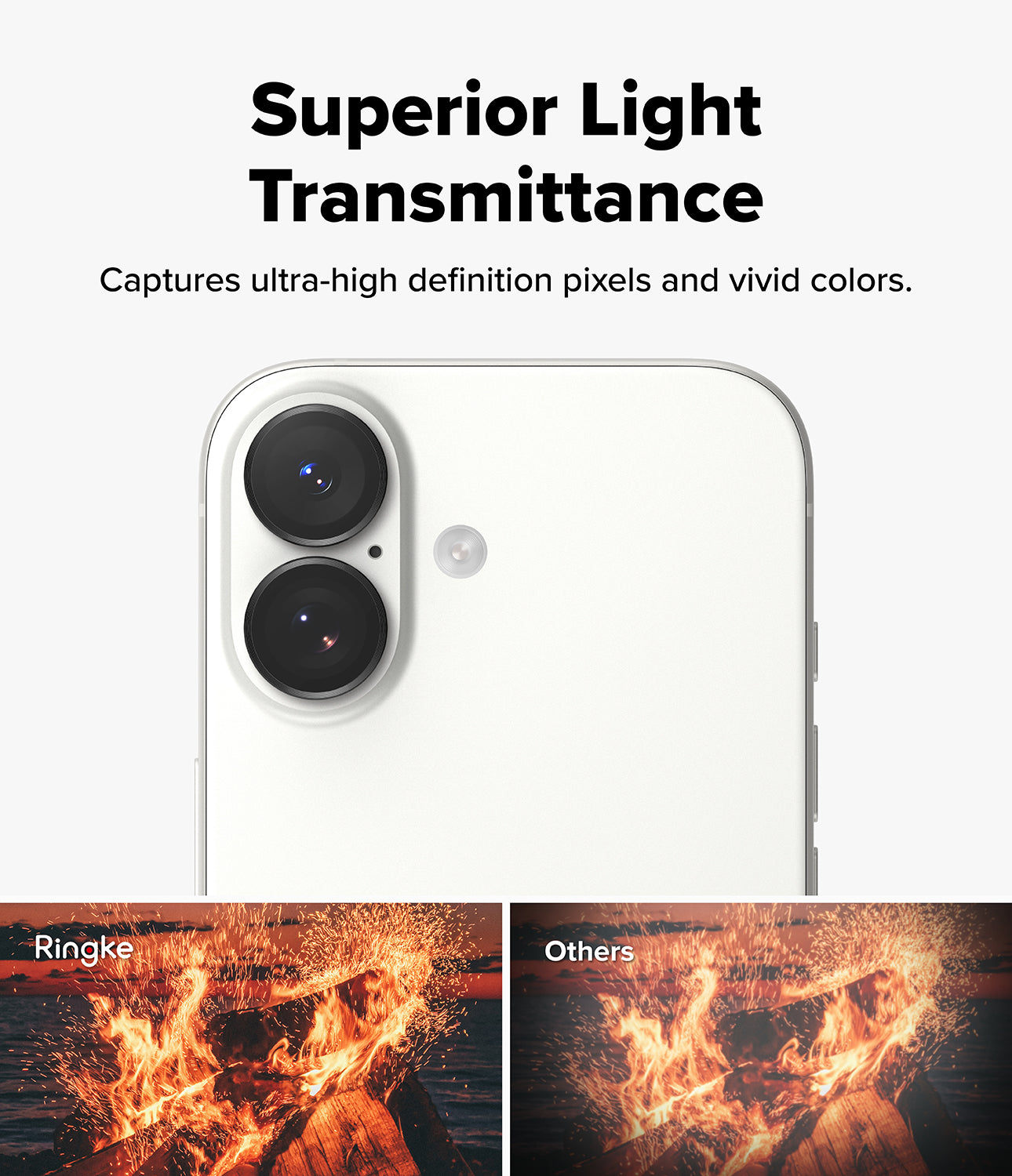 A photo taken with an iPhone 17, demonstrating the high clarity provided by the Ringke lens protector.