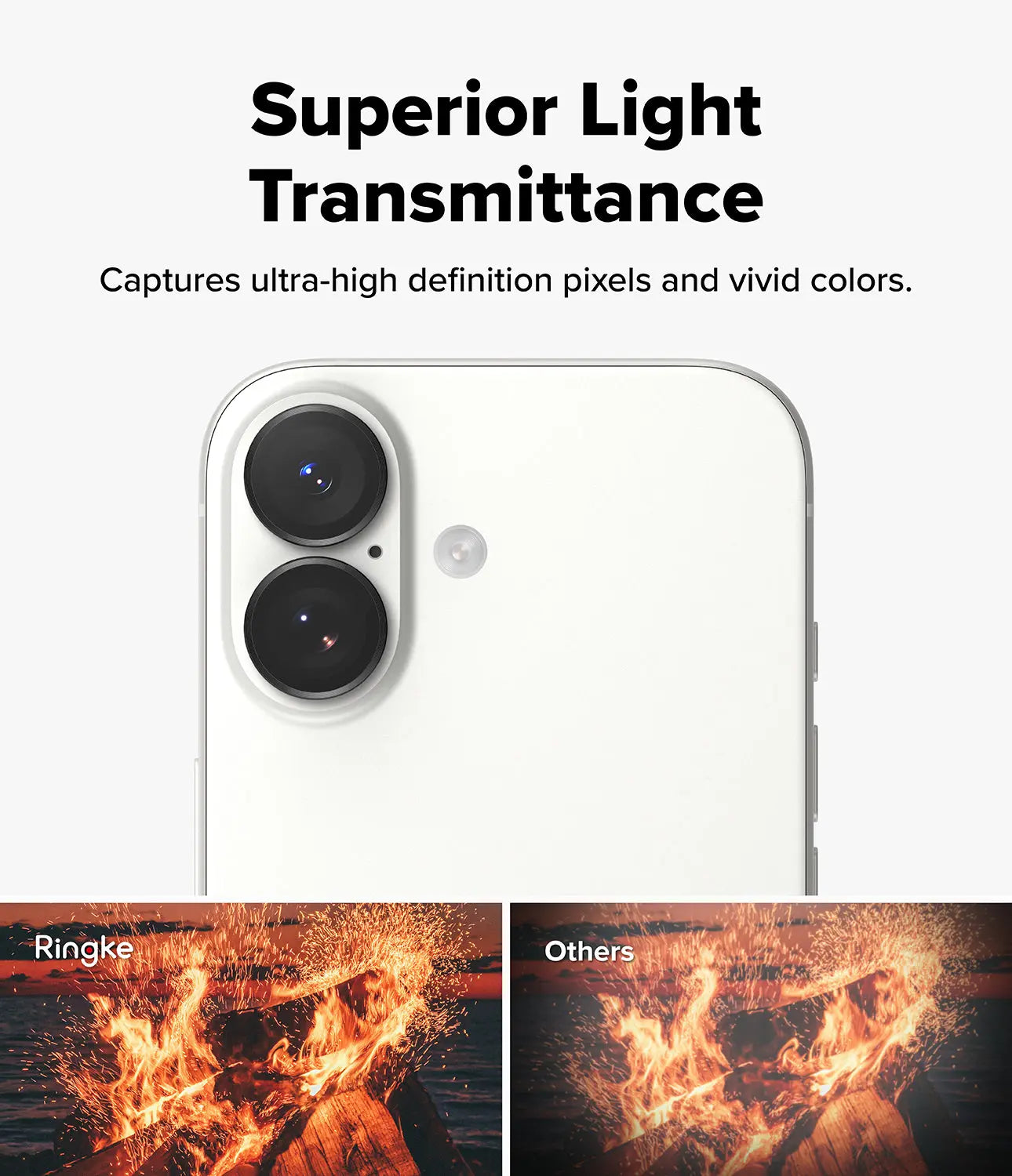 A photo taken with an iPhone 17, demonstrating the high clarity provided by the Ringke lens protector.