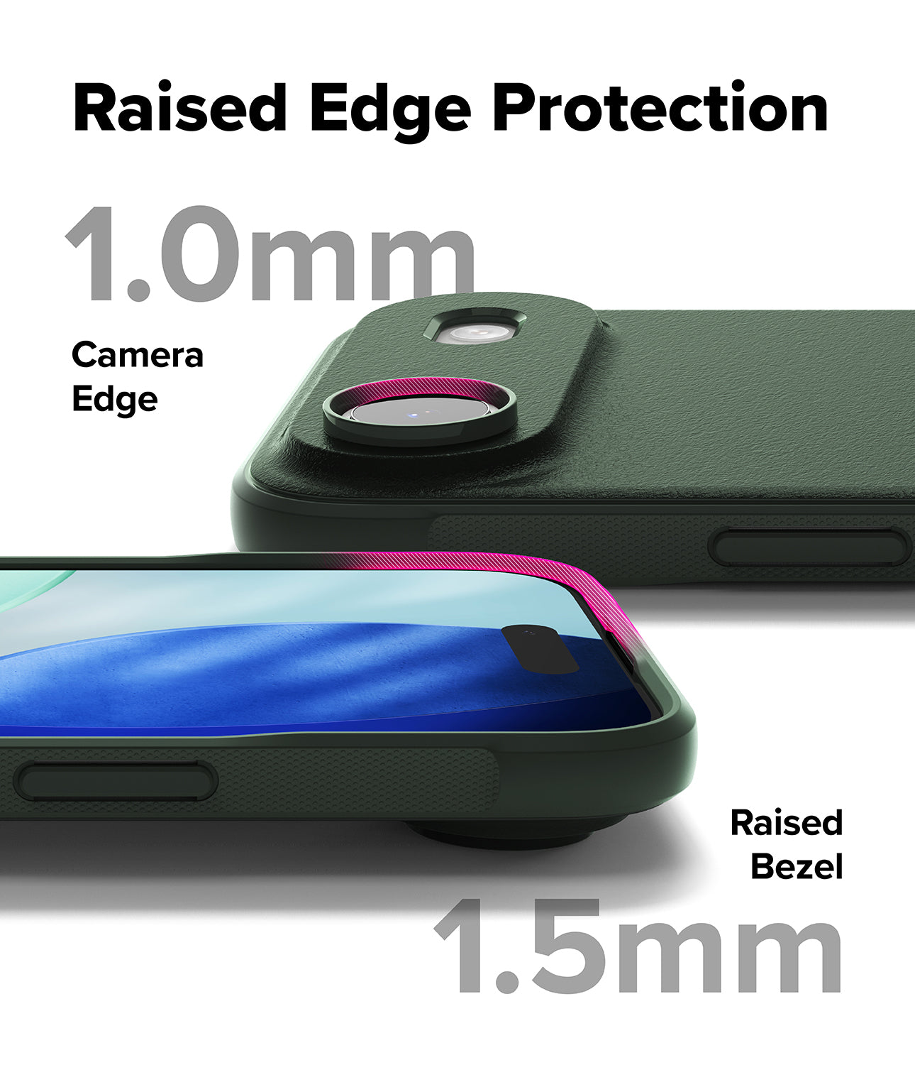 Side view of the iPhone 17 Air in the Ringke Onyx case, highlighting the secure grip and slim profile.