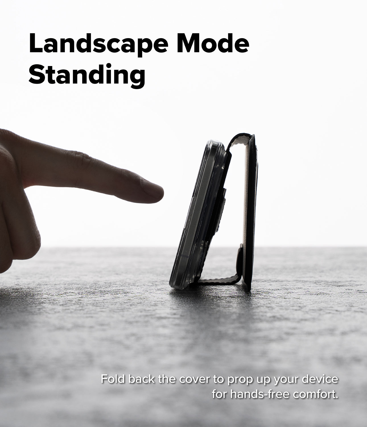 iPhone 17 Air Case Folio Grip Wallet Magnetic Black by Ringke