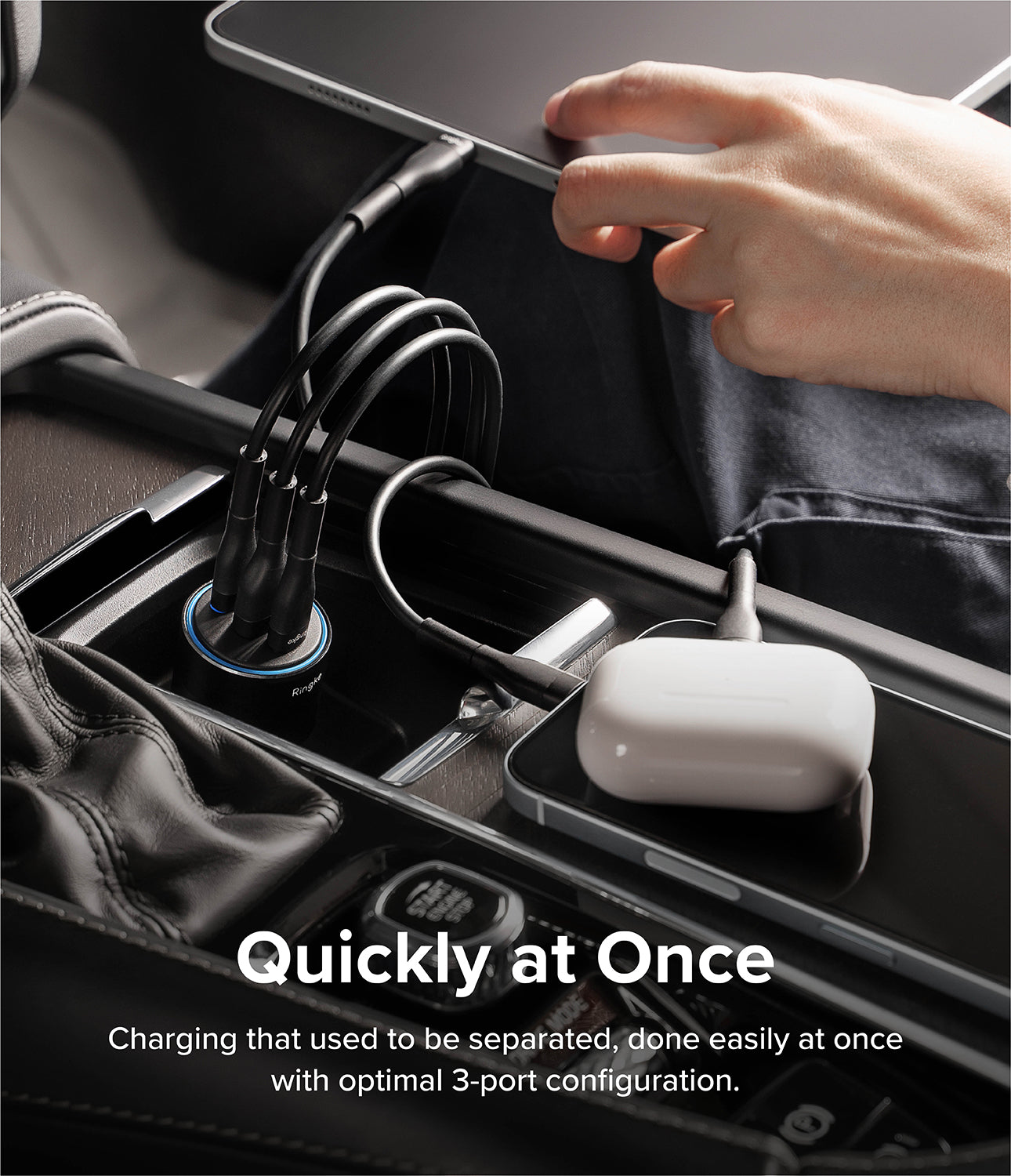 Ringke 3 Ports Car Fast Charger
