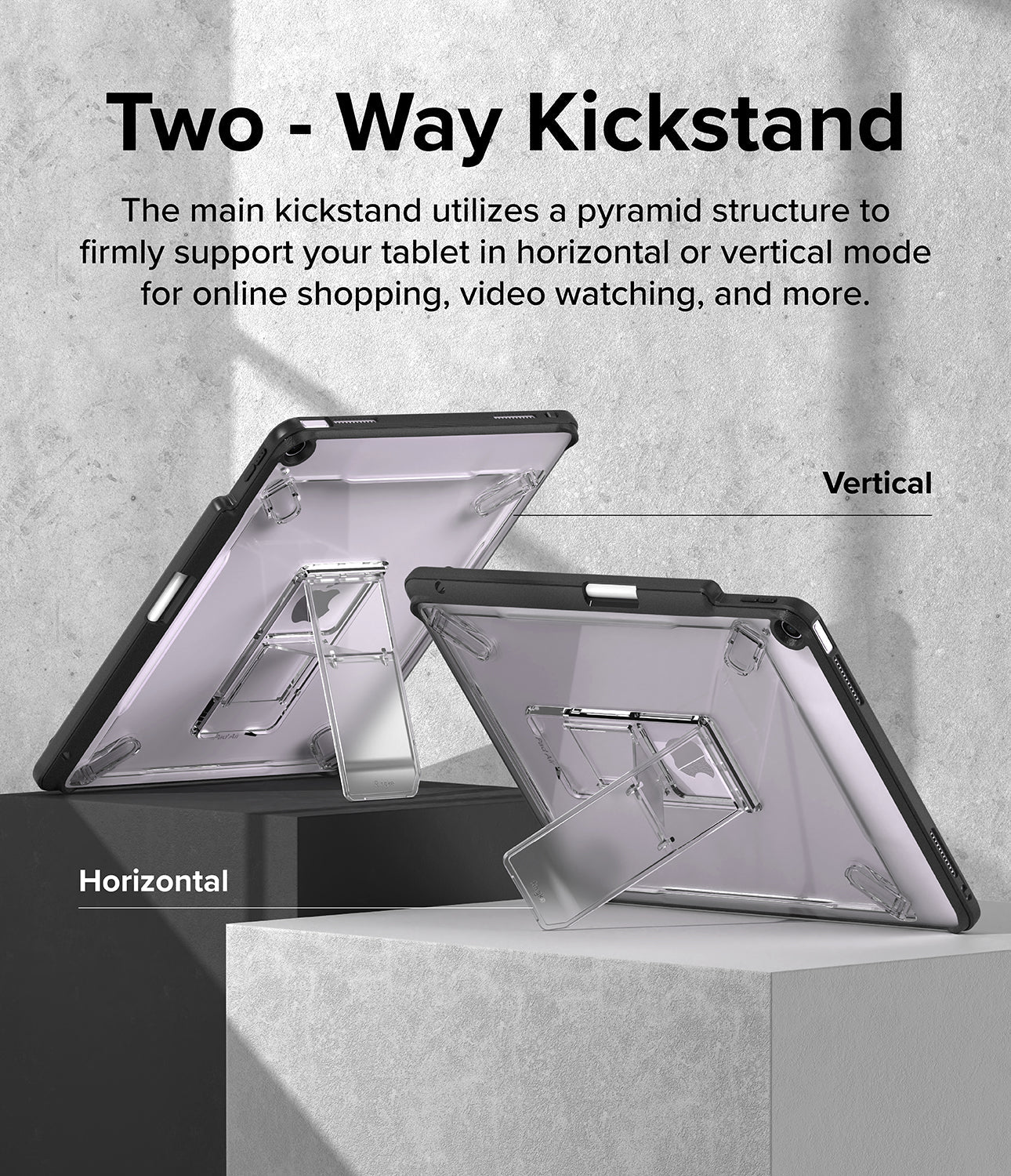 iPad Air 13" (M3/M2) Fusion Sketch Stand Black Case by Ringke