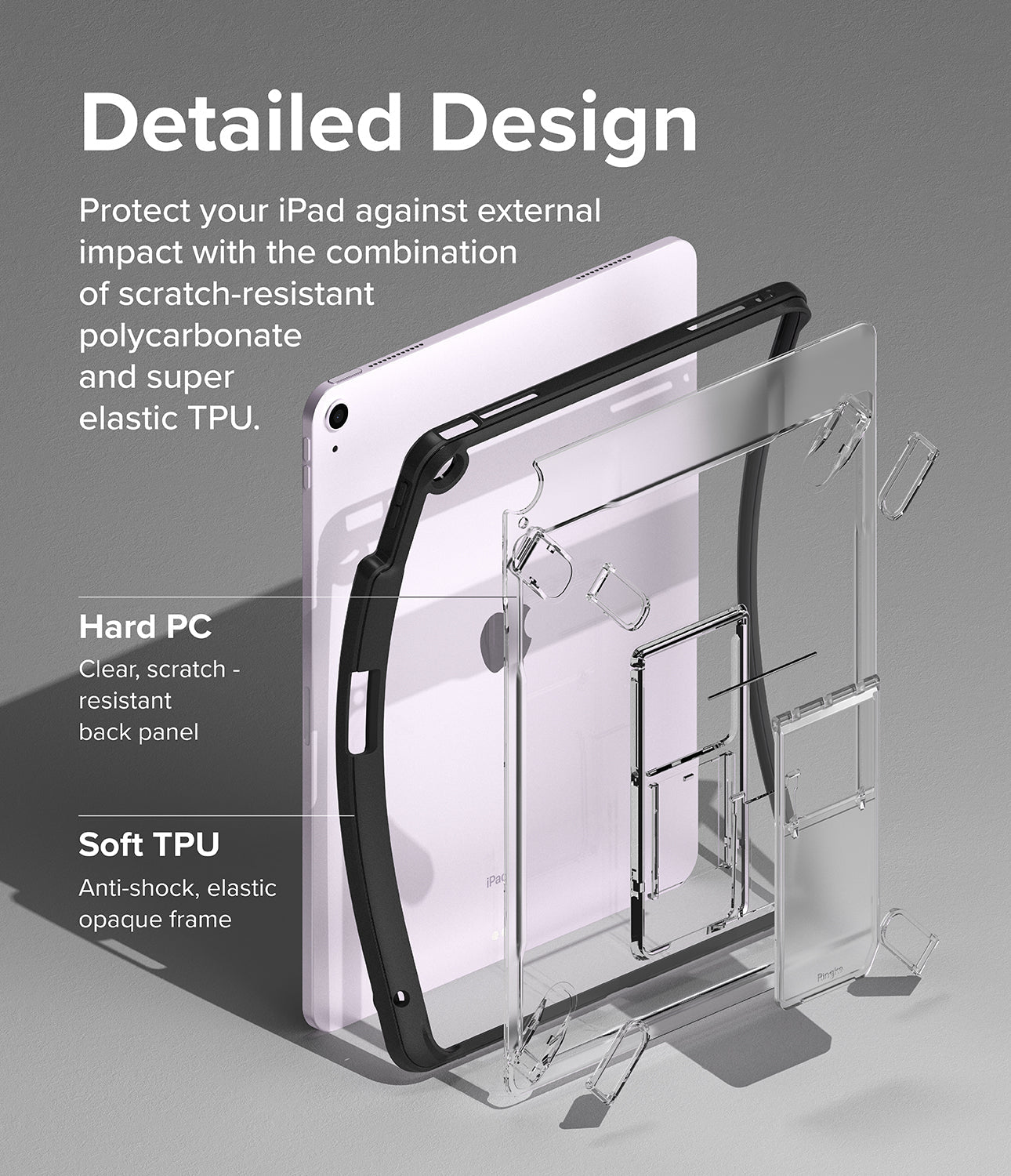 iPad Air 13" (M3/M2) Fusion Sketch Stand Black Case by Ringke