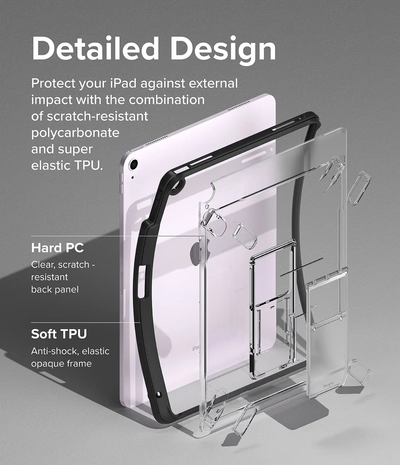 iPad Air 13" (M3/M2) Fusion Sketch Stand Black Case by Ringke Ringke