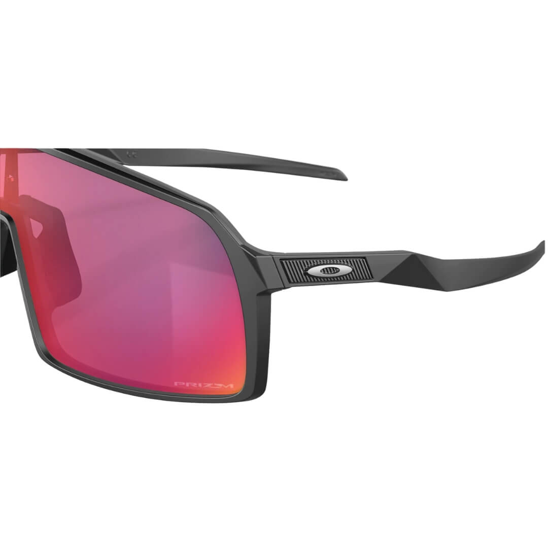 Oakley Sutro OO9406 940608 Sunglasses - Matte Black Frame, Prizm Road Lens Front Closeup View