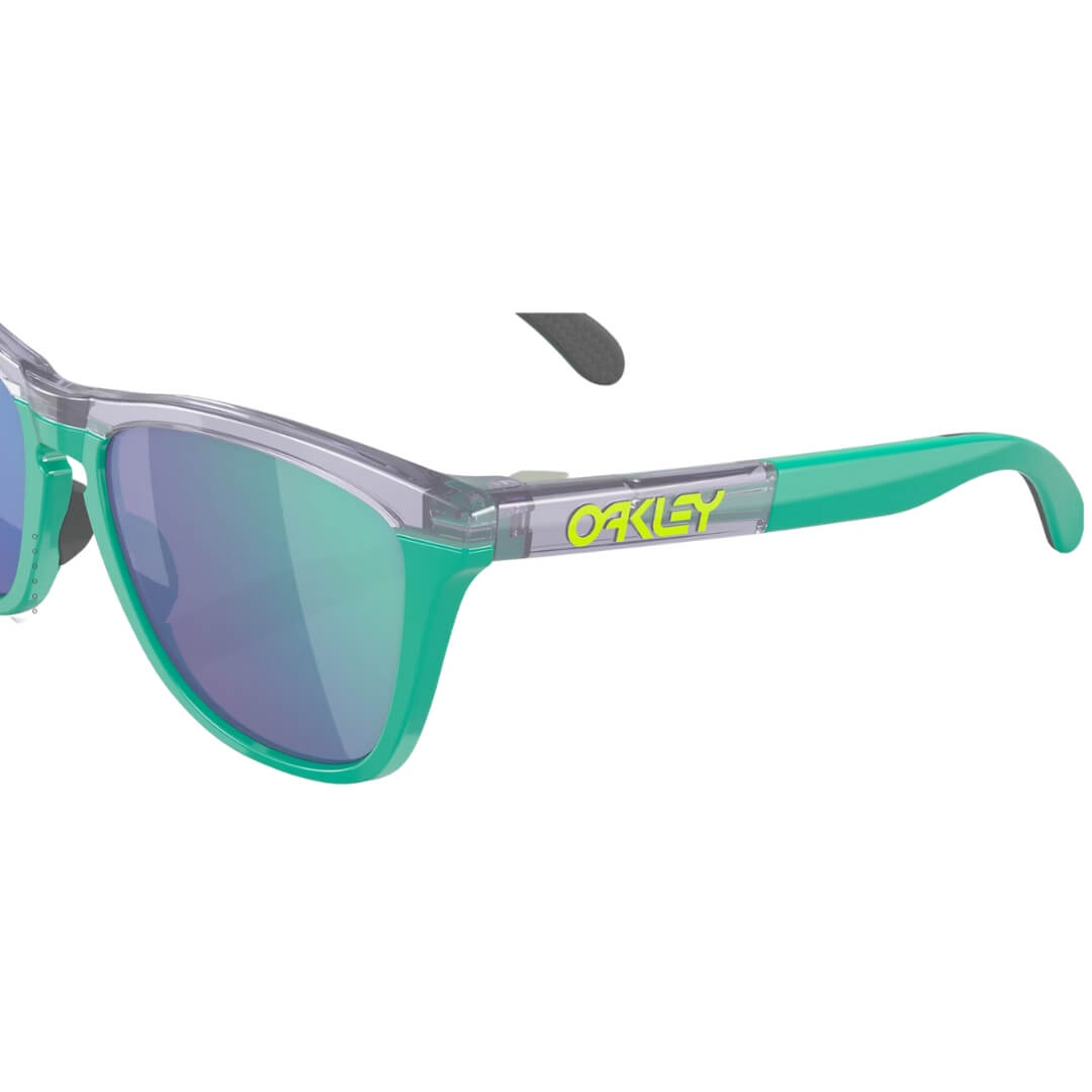 Oakley Frogskins Range OO9284 928406 Sunglasses - Lilac/Celeste Frame, Prizm Jade Lens Closeup Frame View