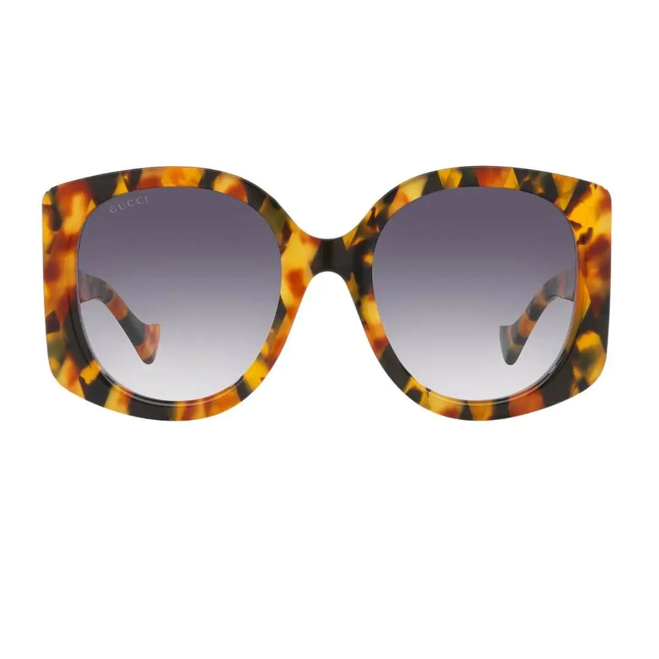 Gucci GG1257S 004 Women’s Sunglasses - Havana Frame, Blue Lenses Gucci
