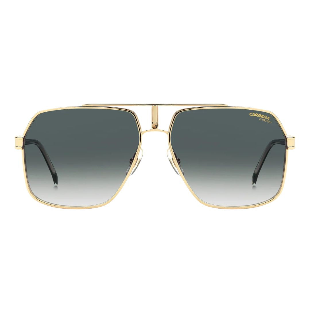 Carrera 1055/S men's square aviator Gold-framed sunglasses with gradient lenses on a white background