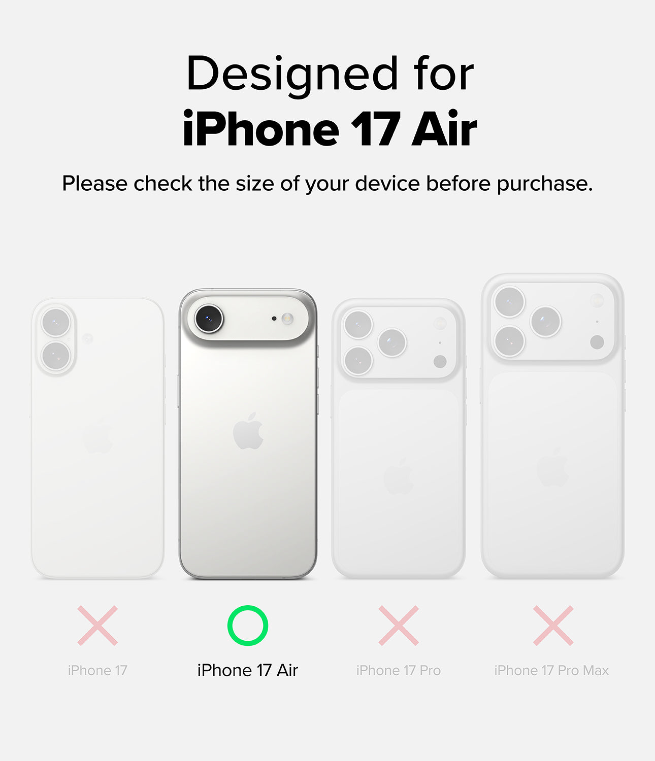 iPhone 17 Air Camera Lens Frame Glass 2 Pack by Ringke