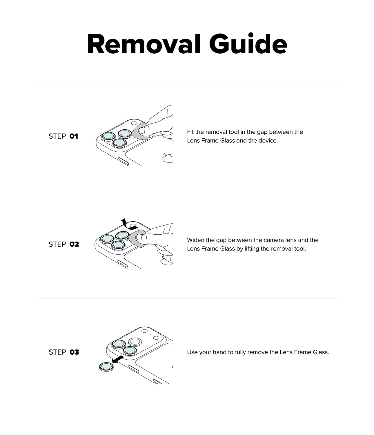iPhone 17 Air Camera Lens Frame Glass 2 Pack by Ringke
