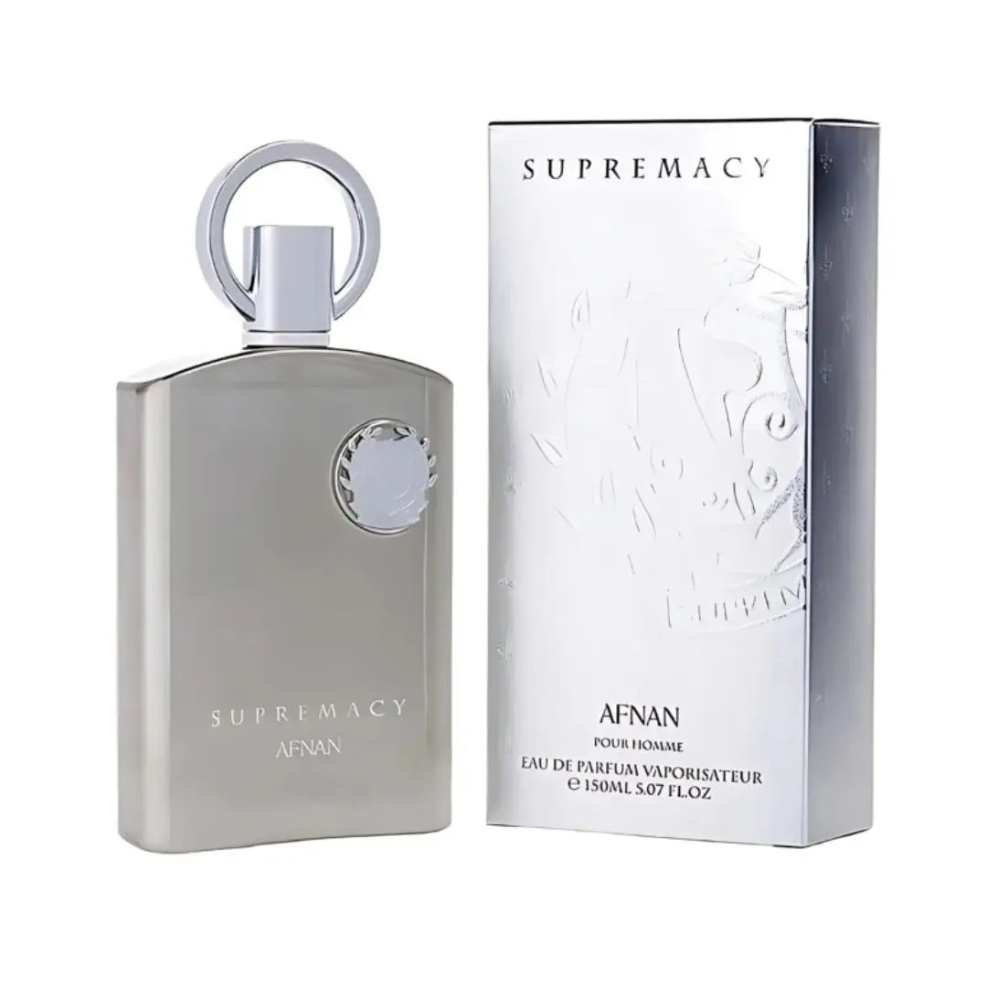Afnan Supremacy Silver EDP 150ml bottle and box