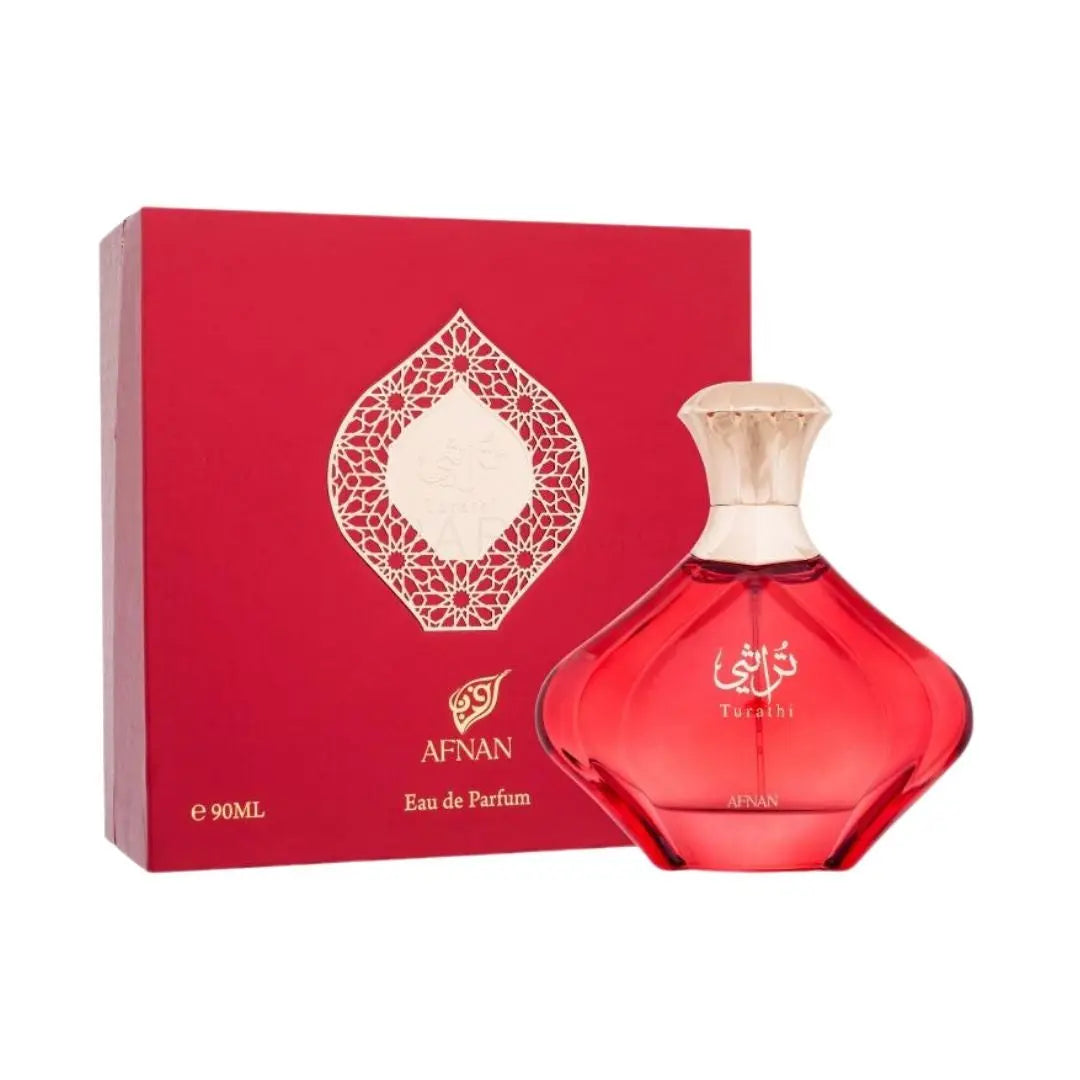 Afnan Turathi Red EDP 90ml bottle and box