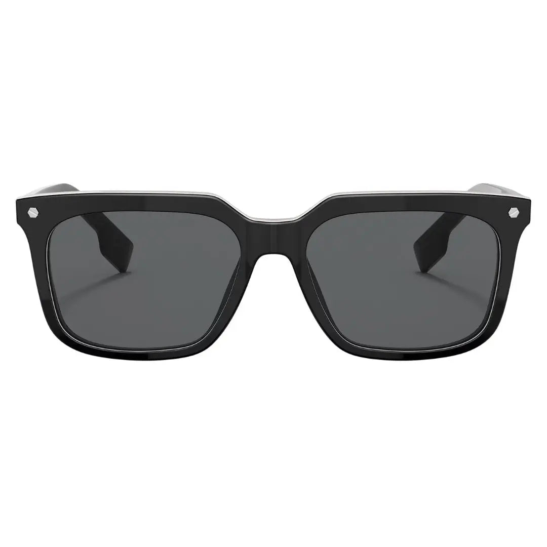 Front view of Burberry BE4337 379887 Carnaby featuring a bold oversized square black acetate frame - Gadgets Online NZ