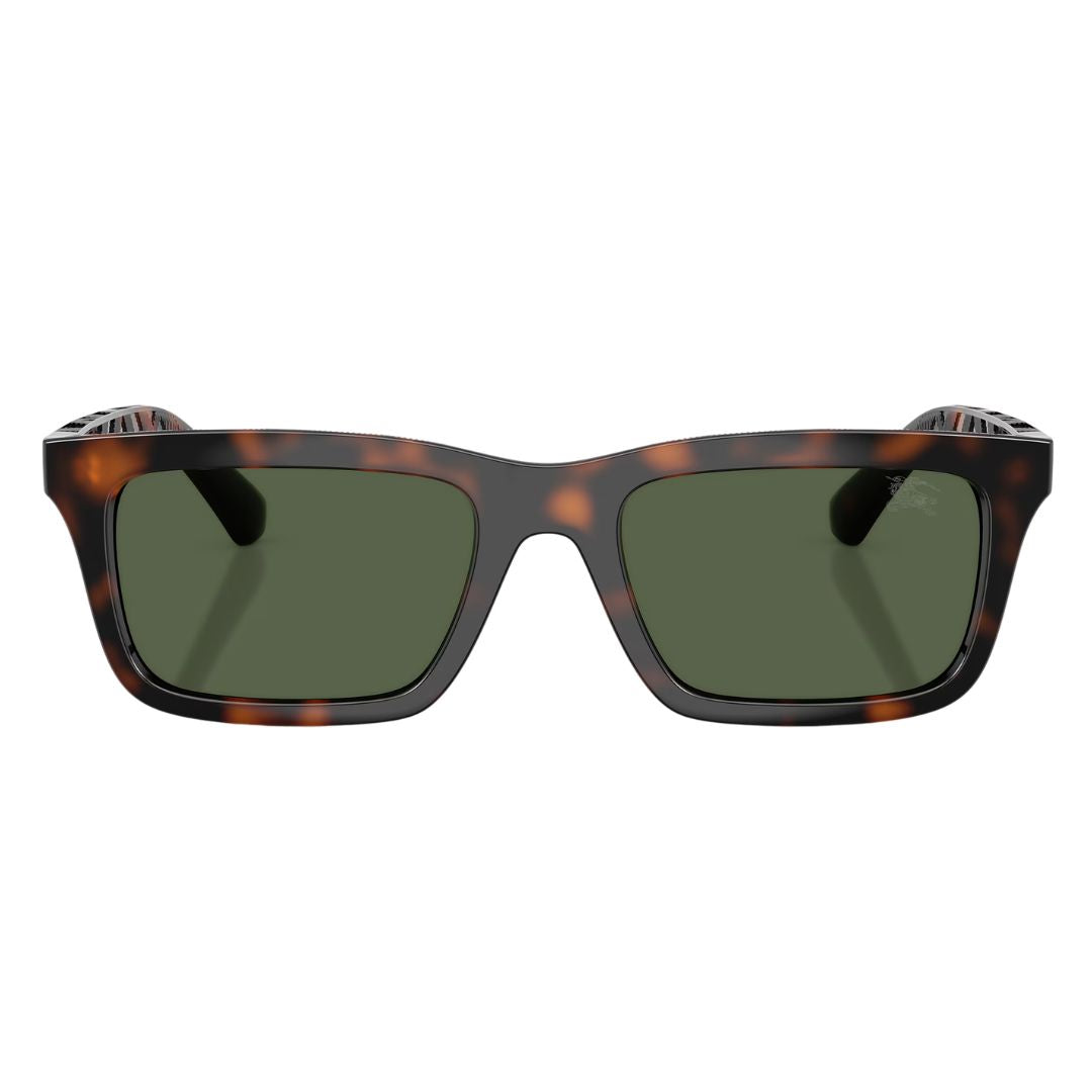 Front view of Burberry BE4475U 30029A featuring an oversized rectangular dark tortoise acetate frame - Gadgets Online NZ