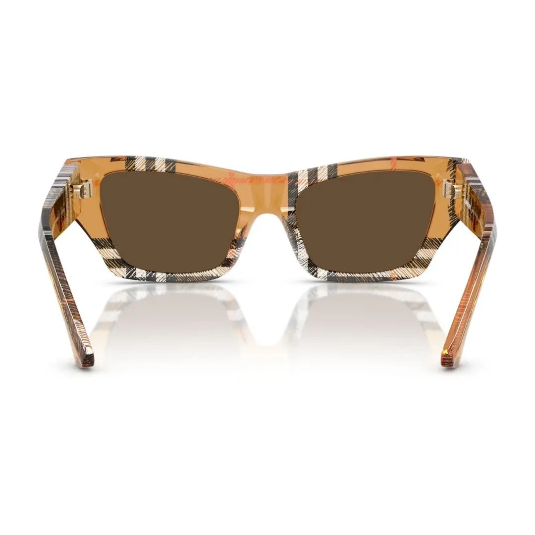 Back View: Burberry BE4441U 414673 Women’s Sunglasses - Premium Burberry Eyewear with Iconic Branding