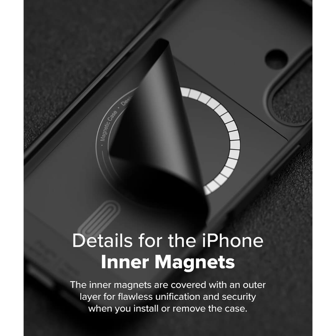 Buit in inner magnets into the case for smooth install of apple phone
