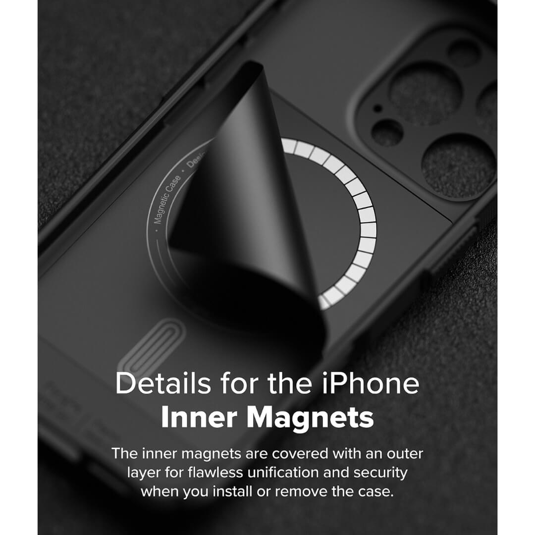 iPhone 16 Pro Max Case Rugged Gear Magnetic Black by Ringke