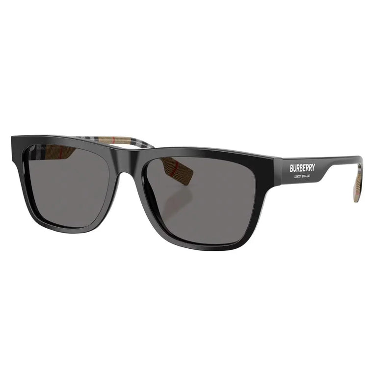 Burberry BE4293 377381 sunglasses in matte blue with solid grey lenses and white Burberry logo - Gadgets Online NZ