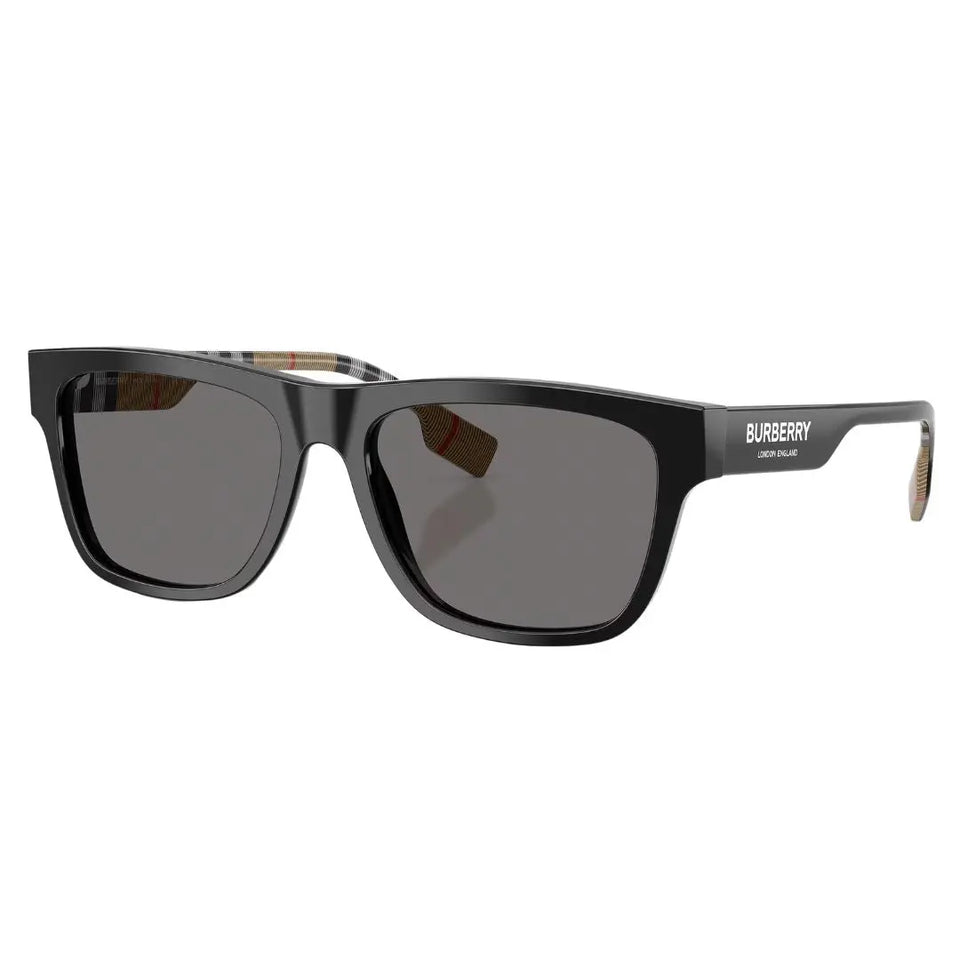 Burberry BE4293 377381 sunglasses in matte blue with solid grey lenses and white Burberry logo - Gadgets Online NZ