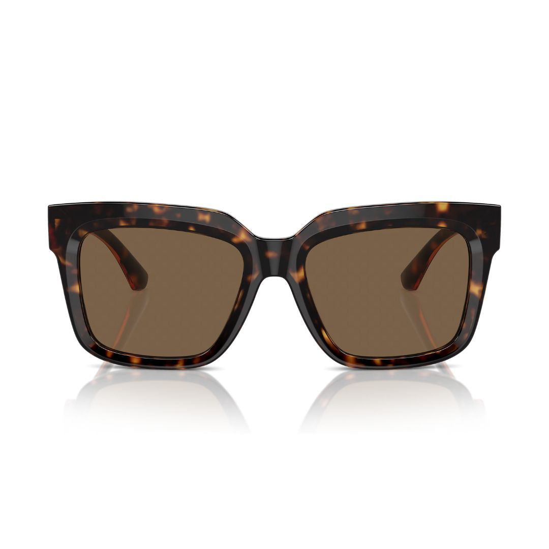 Burberry BE4419 300273 Women’s Sunglasses - Elegant dark havana acetate frame with brown polyamide bio lenses.