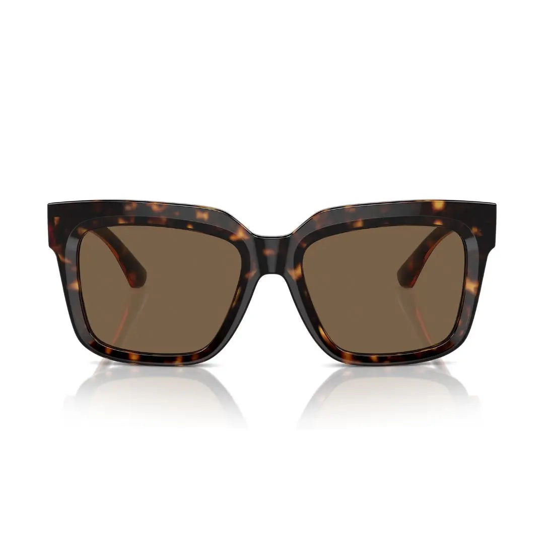 Burberry BE4419 300273 Women’s Sunglasses - Elegant dark havana acetate frame with brown polyamide bio lenses.