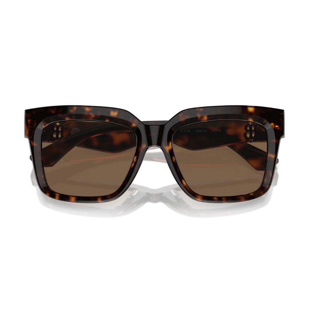 Burberry BE4419 300273 Women’s Sunglasses - Stylish square design with premium acetate frame and gold temple logo.