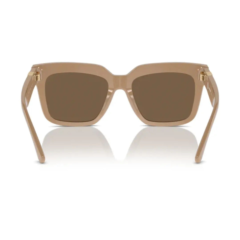 Burberry BE4419 399073 Designer Sunglasses – Solid Dark Brown Lenses, Wide Fit, Italian Craftsmanship