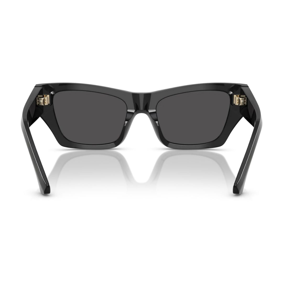 Burberry BE4441U 411287 Sunglasses – Solid Dark Grey Lenses, Elegant Wide Temples, Italian Craftsmanship
