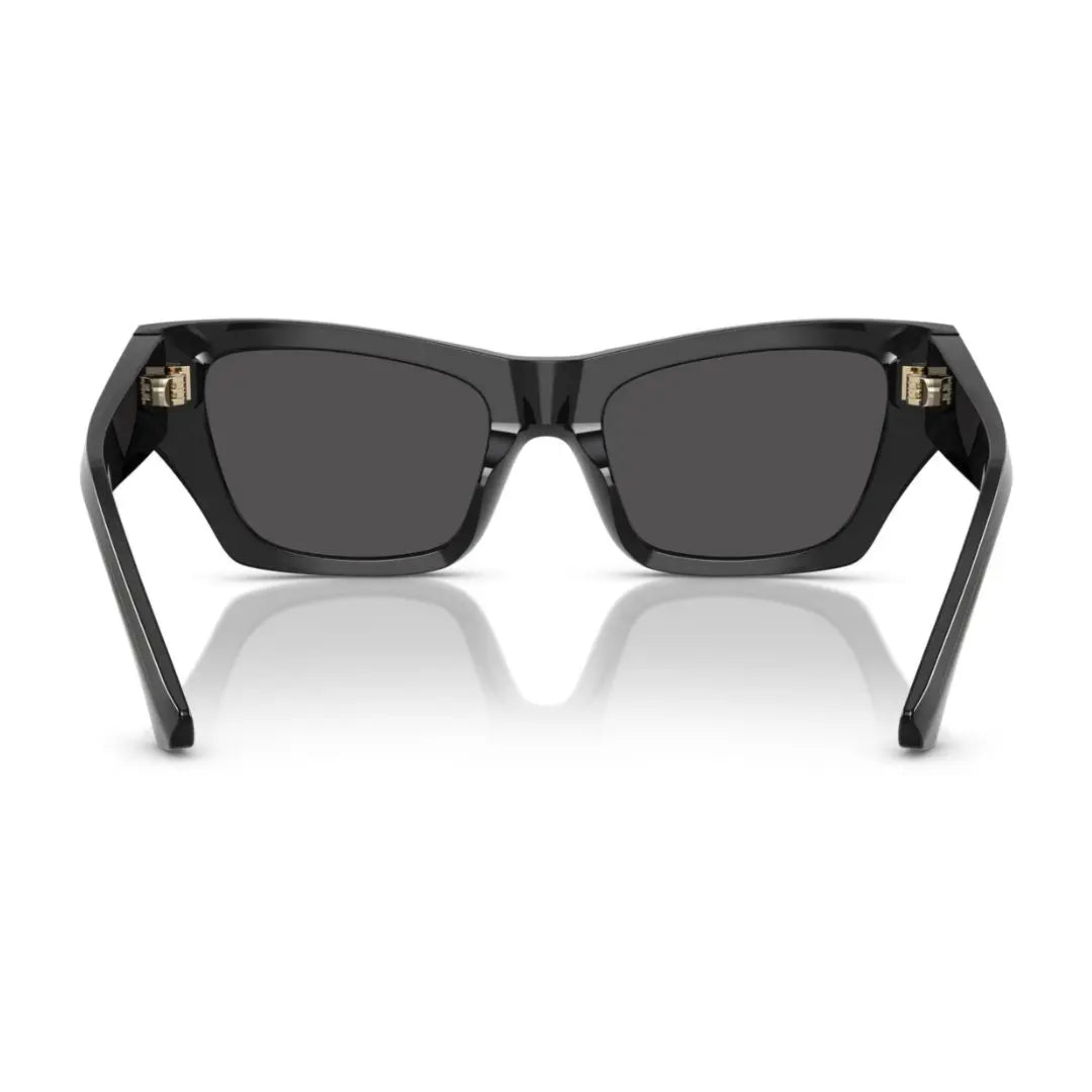 Burberry BE4441U 411287 Sunglasses – Solid Dark Grey Lenses, Elegant Wide Temples, Italian Craftsmanship