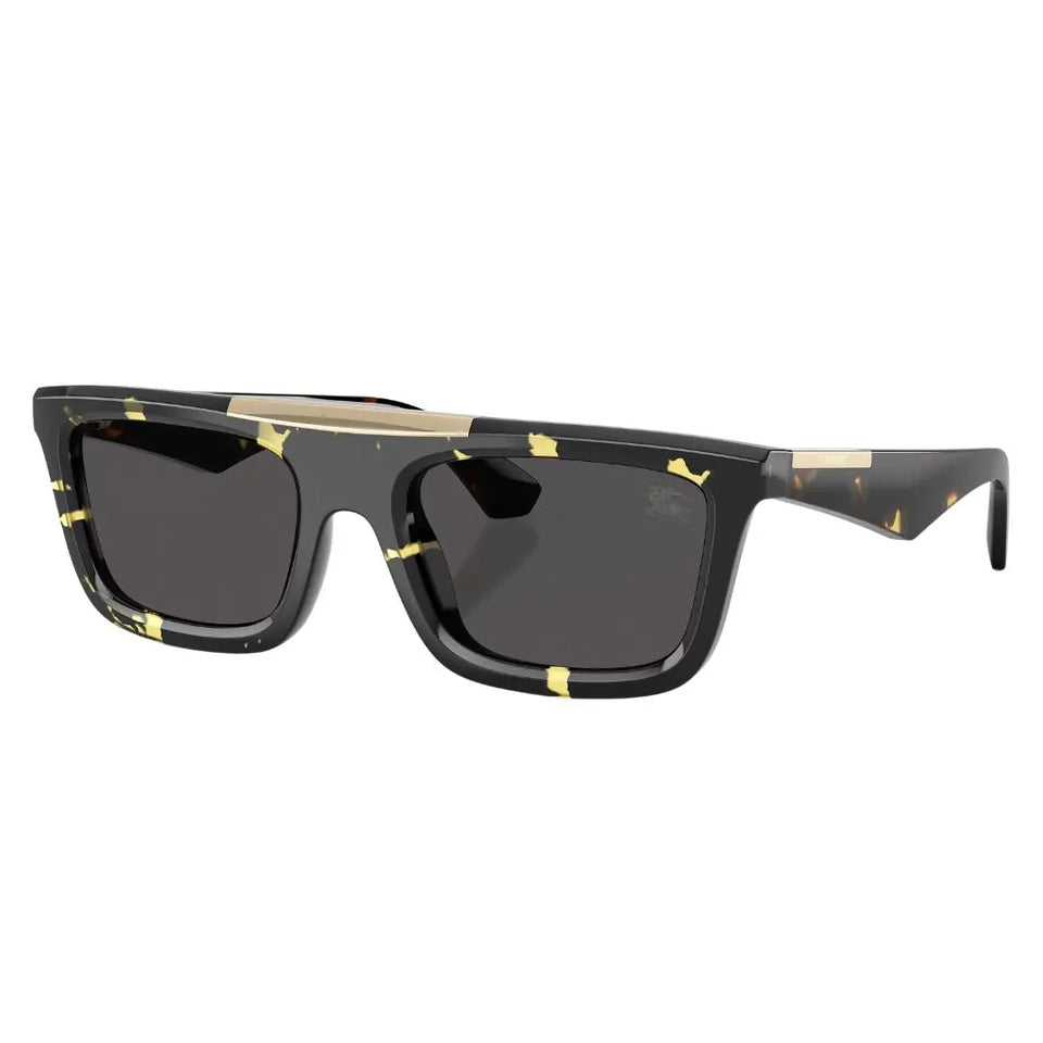 Burberry BE4451U 410687 sunglasses in cobalt blue with grey lenses and oversized white logo on temples - Gadgets Online NZ